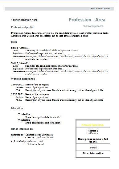 Typical Resume Format from resume.modelocurriculum.net